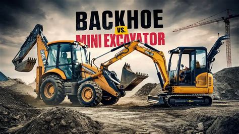 backhoe vs mini excavator tree removal|backhoe vs excavator.